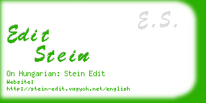 edit stein business card